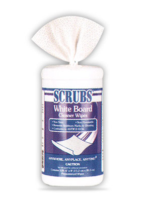 SCRUBS Clear Reflections Glass Cleaner Wipes Wipe Towel 6 Width x 8 Length  50 Canister 6 Carton White - Office Depot