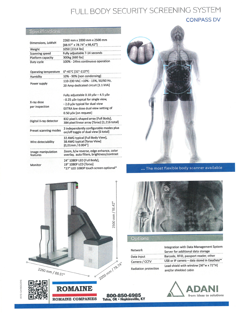 SecurPass allows for full body cavity imaging